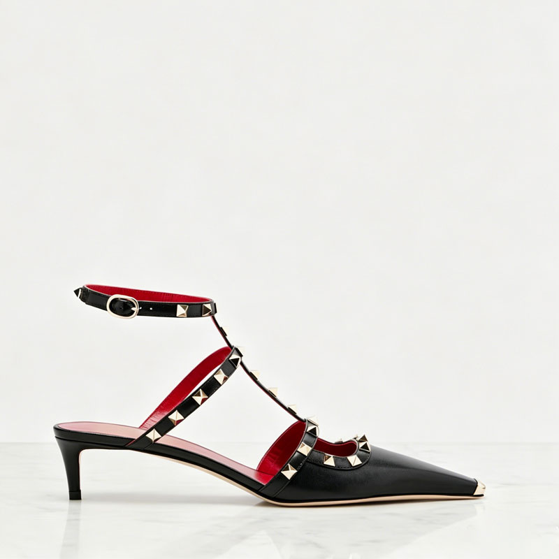 Women'S Shoes Quality - Sandalias de tacón bajo con remaches