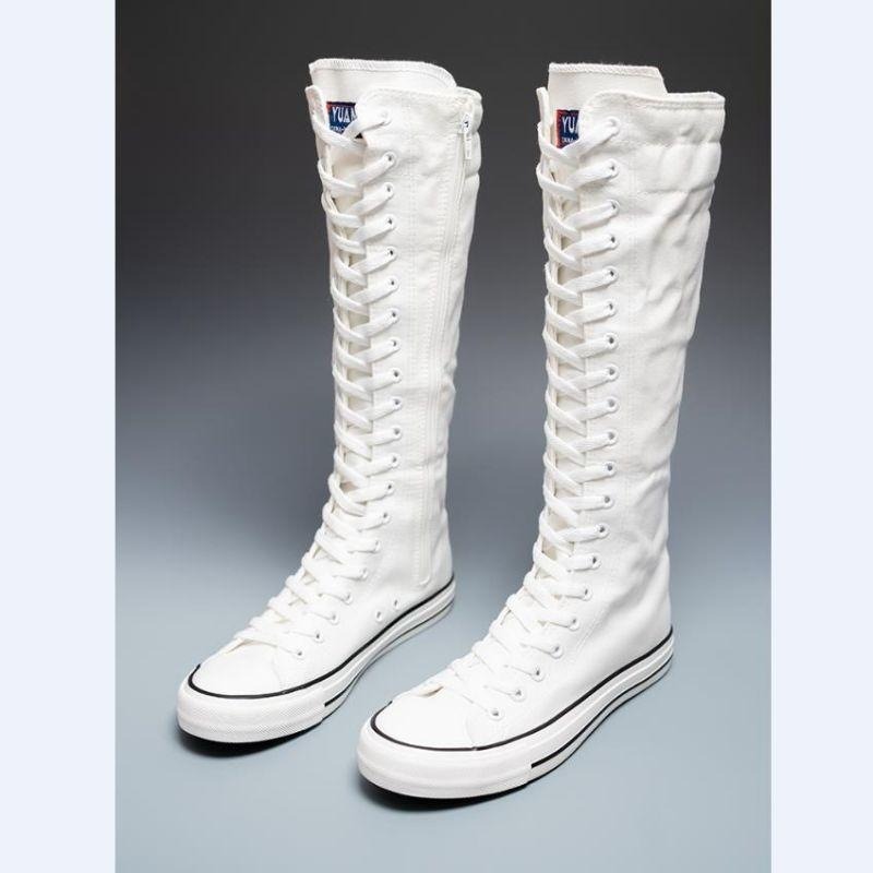 Zapatos de Lona de Caña Alta p - Knee High Boots Women reseña y precio
