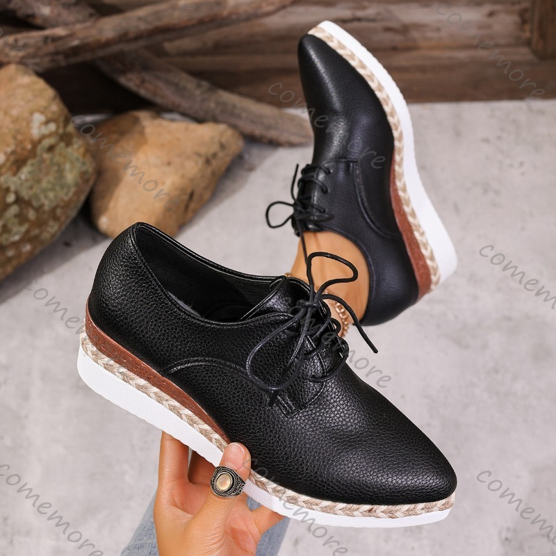 Zapatos Oxford de Plataforma c - Oxford Lace Up Women reseña y precio