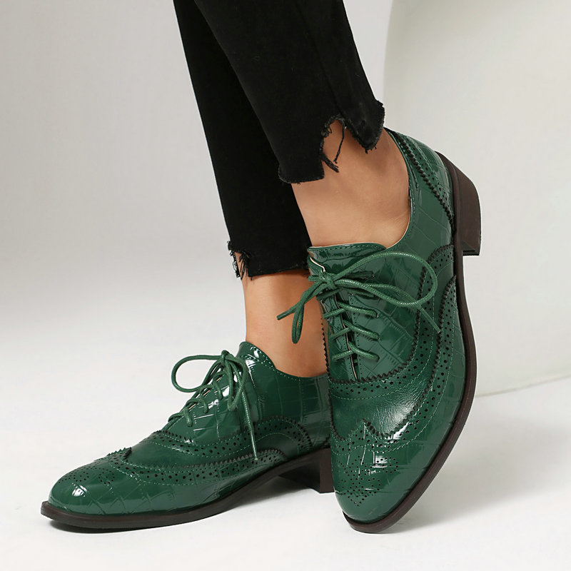 Zapatos Oxford Brogue con Esta - Oxford Lace Up Women reseña y precio