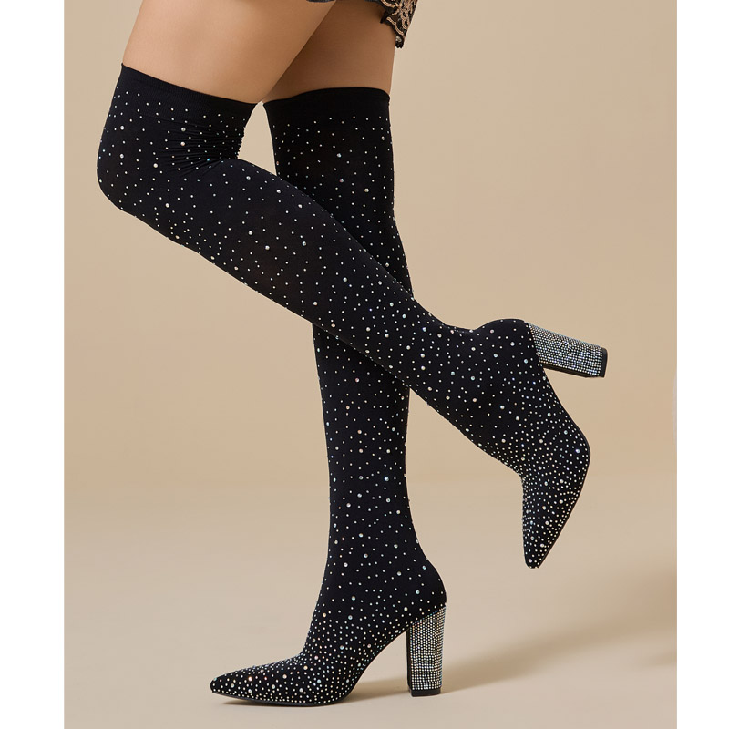 Botas de tacón alto Aneikeh Cr - Sock Boot Women reseña y precio
