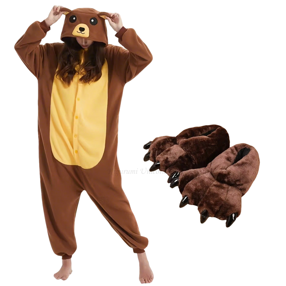 Pijama Kigurumi de Oso Pardo p - Women Shoes Xxl reseña y precio
