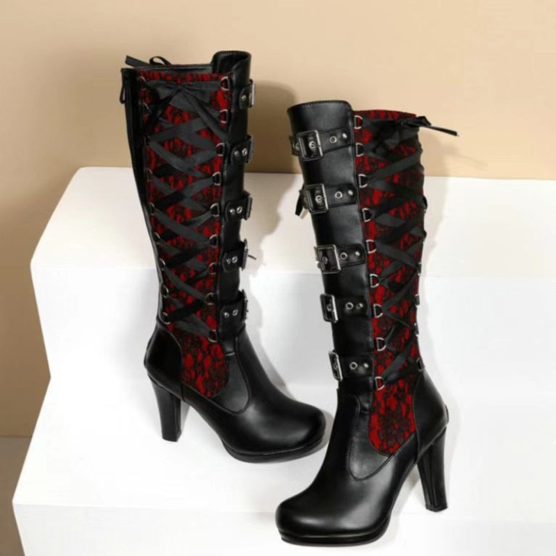 Botas Altas de Estilo Punk Gót - Knee High Boots Women reseña y precio
