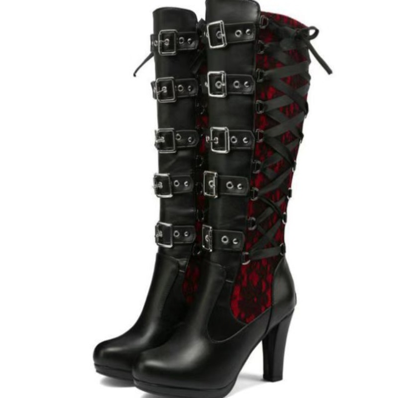 Botas Altas de Estilo Punk Gót - Knee High Boots Women reseña y precio